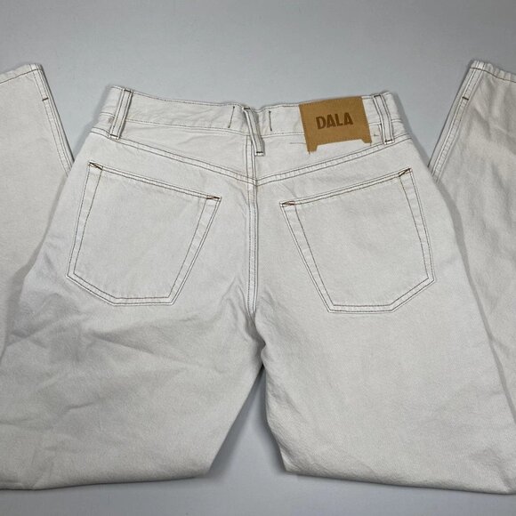 Dala Women's Alley Ankle Jeans Size 27 Off-White Fog – Mid Rise, Straight Leg - Picture 2 of 5